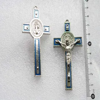 10 Vnt / Didelio Masto Medalis Benediktinų Šventojo Kryžiaus Religijos Pakabukas Papuošalai Dovana
