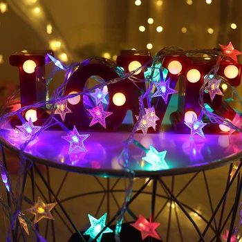 USB/Baterijos Valdomas Star String Žibintai LED Pasakų Žibintai Kalėdų Vakarėlį, Vestuvių Dekoravimas Žibintai Veikia Šviesos Blyksnis