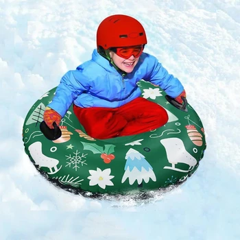 47 Colių Pripučiami Sniego Vamzdis su Rankenos Sankach Žiemos Žaislas Vaikams, Suaugusiems J2HD