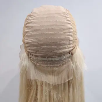613 Medaus Šviesūs Brazilijos Tiesūs Plaukai 13*4 Nėriniai Priekiniai Žmogaus Plaukų Perukai Remy Plaukų Perruque Šviesūs Cheveux Humain Blondinė Miel