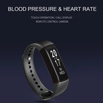 B19 Bluetooth Vandeniui 0.87 cm 316 nerūdijančio plieno Smart Watch Širdies ritmas, Kraujo Spaudimo Monitorius Apyrankę Fitneso