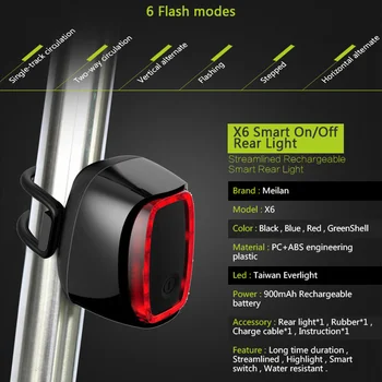 Dviračių Žibintai LED Uodega Šviesa Galiniai Saugos Įspėjimas Važiuoti Nešiojamų Šviesos USB Įkrovimo Ciklo Saugos Įspėjimas LED Uodegos Šviesos