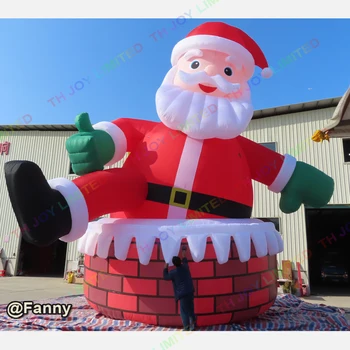 Milžinišką Pripučiamą Santa Claus ir Kalėdų Dekoracija / Pripučiami Kalėdų vyras Santa Laipiojimo iš kaminas