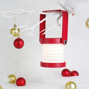 Kalėdų Elementai, USB Medinė Rankena Nešiojamų Žibintų Šviesos Teleskopinis Sulankstymas LED Stalo Lempa Įkrovimo Naktį Šviesos Skaitymo Šviesa