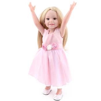 45cm visas Vinilo naujagimių Silikono Lėlės Baby Doll modelis lėlės Pincess Kūdikių Amerikos lėlės vaikams gimtadienio dovanos bonecas