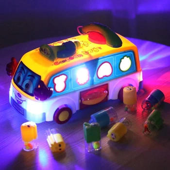 Kūdikių Žaislas Įdomus Autobusų Guzas Ir Eiti Automobilio Žaisti muzikos, šviesos, ankstyvąjį Ugdymą 2 - 3 Metų amžiaus Mergaitės Berniukai maži vaikai