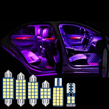 Už Peugeot 308S 2016 2017 2018 7pcs Error Free Auto 12v LED Lemputės Automobilių Salono Šviesos Rinkinys Dome Skaitymo Lempos bagažo skyriaus Apšvietimas