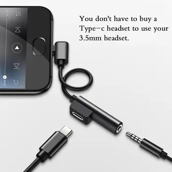 USB Tipo C-3.5 mm Jack Adapteris, Skirtas Xiaomi Mi 9 8 Mi9 Huawei Mate 20 P20 Pro 