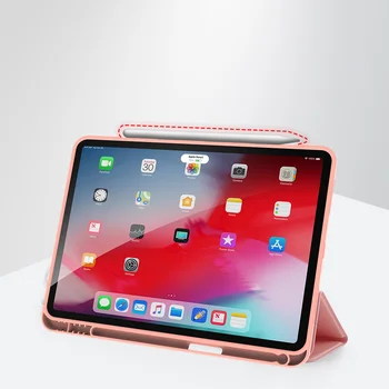 Smart Cover for Apple iPad Oro 10.9 2020 m. su Pieštuko Laikiklis Lankstus, Minkštas TPU Galinį Dangtelį Fundas Apversti Tablet Atveju+ Minkštas Filmas
