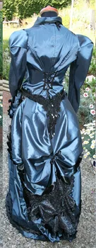 HistoricalCustomer-pagaminti Mėlyna 1800 Viktorijos suknelė 1860 m pilietinio karo Suknelė Vintage Kostiumai Pietų Belle Promenadzie Suknelė US6-36 V-346