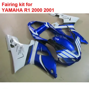 Motociklo unpainted kėbulo purvasargiai, skirtas Yamaha YZF R1 00 01 pilka plastiko lauktuvės kit R1 2000 2001 BA34