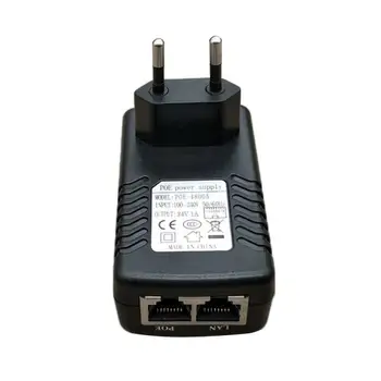 CCTV Saugumo AC 110V-240V Iki 24V 1A POE Injector Ethernet Adapteris Keitiklis Ip Kamera su POE Telefono Maitinimo Es Plug