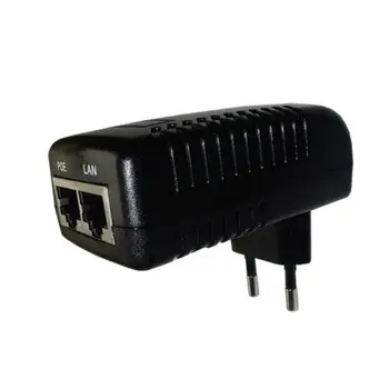 CCTV Saugumo AC 110V-240V Iki 24V 1A POE Injector Ethernet Adapteris Keitiklis Ip Kamera su POE Telefono Maitinimo Es Plug