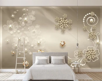 Beibehang kambarys decorCustom foto tapetai, 3D aukso rožė gėlių Europos stiliaus miegamojo, TV foną, sienos tapetai, freskos sienos 3D
