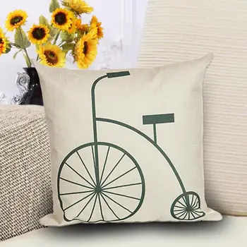 1PC Euro stiliaus dekoratyvinių pagalvių ir pagalvėlių apvalkalus bicyles būdos spausdintą modelio be pildymo 45x45xm aikštėje dekoro OU 018