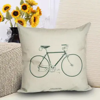 1PC Euro stiliaus dekoratyvinių pagalvių ir pagalvėlių apvalkalus bicyles būdos spausdintą modelio be pildymo 45x45xm aikštėje dekoro OU 018