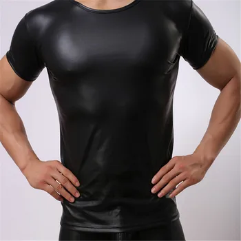 2020 m. visiškai naujas dizaineris didelio dydžio marškinėliai trumpomis rankovėmis seksualus vyras, marškinėliai vyrų odos marškinėliai vyras mada vasaros juoda stora viršų