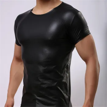 2020 m. visiškai naujas dizaineris didelio dydžio marškinėliai trumpomis rankovėmis seksualus vyras, marškinėliai vyrų odos marškinėliai vyras mada vasaros juoda stora viršų