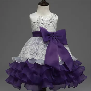 Nauja Vasaros Vaikų Mergaitė Nėrinių Princesė Suknelės Bamblys Merginos Gėlių Tutu Sluoksnių Suknelė Vaikams Gimtadienio Suknelė 2-8T