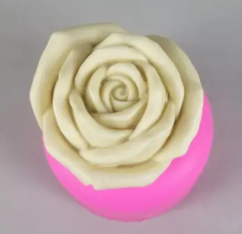 Torto Įrankius, 1 vnt rose 3D silikono formos Dekoravimo Gumpaste minkštas priemonė, pelėsių