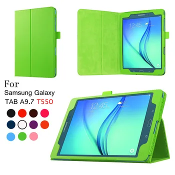 Samsung Galaxy Tab 9.7 T550 T555 PU odos 360 Sukasi Stand Case cover For Galaxy Tab 9.7 tablet raštas shell+rašiklis