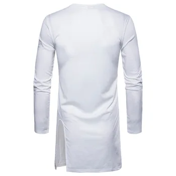 Europos Dydžio Vyrai Manžetai Ilgai Stiliaus marškinėlių Mada Vyrams Kovoti Hem Short-sleeve T-shirts, Vyrų Gražus Pavasario 