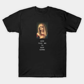Mergelės Marijos Marškinėliai Užsakymą Asmenybės T-shirt 2020 metų Vasaros Medvilnės Atsitiktinis Mados Viršūnes Tees Hip-Hop Didelio Dydžio Streetwear