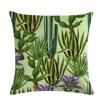 45cm*45cm Dizaino įvairių kaktusas lino/medvilnės mesti pagalvių užvalkalus sofos pagalvėlė padengti namų dekoratyvinės pagalvės