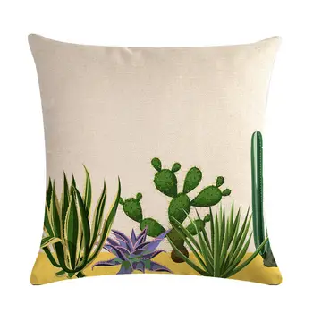 45cm*45cm Dizaino įvairių kaktusas lino/medvilnės mesti pagalvių užvalkalus sofos pagalvėlė padengti namų dekoratyvinės pagalvės