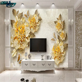 Beibehang Aukso aukštos kokybės deimantų žiedai papuošalai fono sienos užsakymą lounge sofa-lova, TV dekoratyvinis dažymas