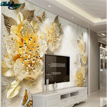 Beibehang Aukso aukštos kokybės deimantų žiedai papuošalai fono sienos užsakymą lounge sofa-lova, TV dekoratyvinis dažymas