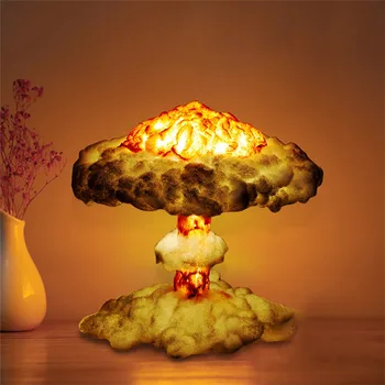 USB 3D Grybo pavidalo Debesies Sprogimas Lempos Meno Bomba Vulkanas Šviesos Apdailos LED Naktį Žaislai, Akių Apsauga, Dovana, Namų, Miegamasis, Tamsus Vaikai