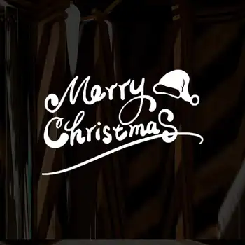 Patvarus lipnios Sienos Lipdukas Nuimamu Linksmų Kalėdų Siena Lipdukas Lango Stiklo Durų Lipdukai Namų Dekoravimo Lipdukai