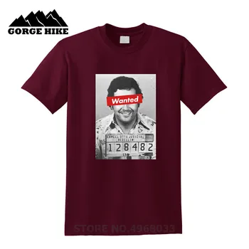 Norėjau Pablo T shirts Escobar mugshot Plata O Plomo T-shirt DropShipping Medvilnės Hip-Hop ' O-Kaklo Marškinėlius Viršūnes trumpomis Rankovėmis Drabužius