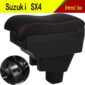 Už Suzuki SX4 porankiu lauke centrinė Parduotuvė turinio dėžutė su puodelio laikiklis peleninė apdailos produktų aksesuarai Su USB sąsaja