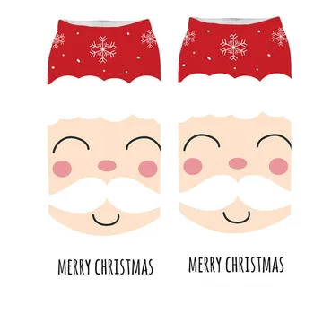 Mados Kalėdų kojinių Moterų 3D Animaciją Juokingas Kalėdų Crazy Mielas Nuostabi Naujovė Spausdinti Kulkšnies Kojinės calcetines de la mujer