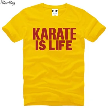 Karate-tai Gyvenimo Laiškas Atspausdinta Marškinėliai Vyrams trumpomis Rankovėmis O-Kaklo Medvilniniai vyriški T-Shirt Vasaros Stiliaus Streetwear Fitness Top Tee