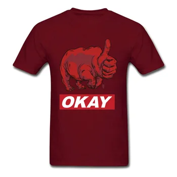Aukštos Kokybės Brand Tee Marškinėliai Mens Vasaros Negabaritinių Tshirts GERAI Raudona Rhino Medvilnės Top marškinėliai Vyrams trumpomis Rankovėmis Užsakymą