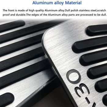 3Pcs Aliuminio Trinkelės Stabdžių Dujų Pedalo Koja Poilsio Pedalo Mygtukai Padengti Mazda 3 CX-30 CX30 2019 2020