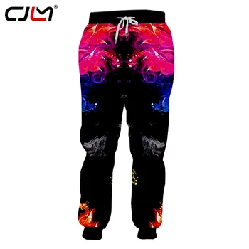 CJLM Laisvalaikio Sports Mens Sweatpants 3D Siaubinga Spalvinga Gėlių Spausdinti Kelnės Vyras Kelnės Laisvalaikio Prekės ženklo Drabužių Didmeninės