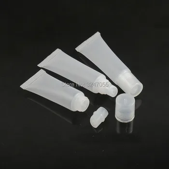 10-15ML Skaidraus Matinio Plastiko Minkštas Žarna Vamzdžių Lipgloss, Tuščias Nešiojamų Squeezable Lūpų Dažų Naftos Daugkartiniai Bakas