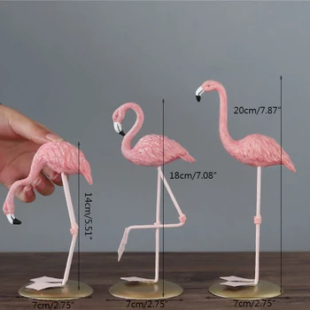 Šiaurės Pink Flamingo Paveikslas Namų Dekoro Dervos Dekoratyvinis Flamingo Ornamentu Kambarį Biure Sodo Namų Dekoro Priedai