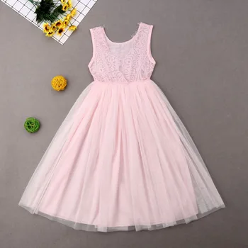 2020 Naujas Vasaros Kietas Bamblys Vaikas Baby Girl Gėlių Nėrinių Suknelė Tutu Šalies Bridesmaid Inscenizacija Suknelės