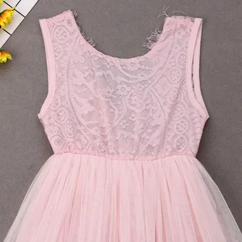 2020 Naujas Vasaros Kietas Bamblys Vaikas Baby Girl Gėlių Nėrinių Suknelė Tutu Šalies Bridesmaid Inscenizacija Suknelės