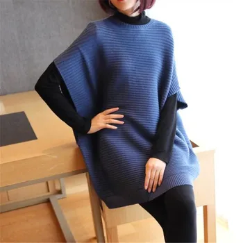 Bjg dydžio Megztinis megztinis naujas moterų vidutinio ilgio laisvas megztinis storas gpgb marškinėliai rudens žiemos džemperis moterims kailis