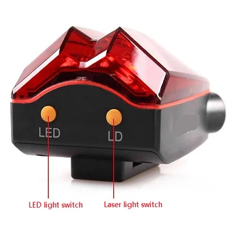SIUVA-CAOKU Dviračių Uodegos Šviesos Baterijos Tipas LED Uodegos Šviesos Naktį Jojimo Įspėjamoji Lemputė Kalnų Dviračių Priedai
