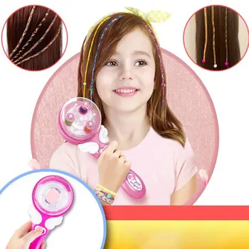 Vaikai Elektros Pynimo Įrenginys Mergaitės Žaislas PASIDARYK pats Įvairių Plaukų Kaklaraištis Grožio Žaislų Rinkinys Įdomus Kūrybinis Šukuosena