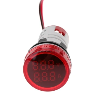 22MM AC50-500V 0-100A Skaitmeninis LED Voltmeter voltmetras Indikatorius Pilotas Šviesos Ammeter Ampermeter Srovės Testeris 2 In 1 Su CT