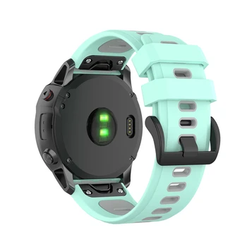 26mm Silikono Žiūrėti Band Dviejų spalvų Laikrodis Juosta Dirželio Pakeitimo Garmin fenix 6X Serijos SmartWatch Unisex Apyrankę