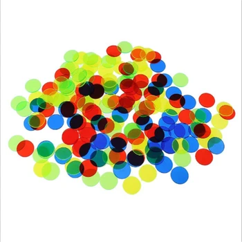 100vnt Montessori Mokymo Ugdymo Matematikos Žaislai Mokymosi Išteklių Spalvų Plastikinės monetos Bingo Chip Vaikai Vaikai Klasėje Prekes